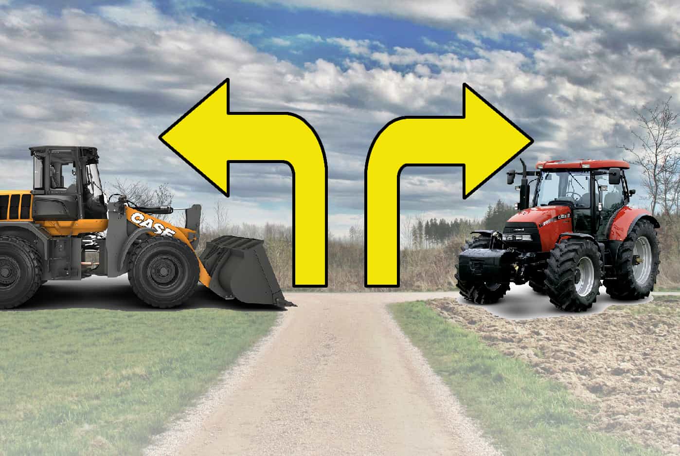 traktor og anlegg skille vei