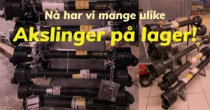 Nå har vi akslinger på lager i Tromsø